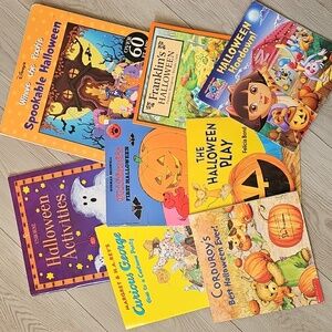 Vintage Halloween Toddler / Kids Book Lot‎ Of 8 Books